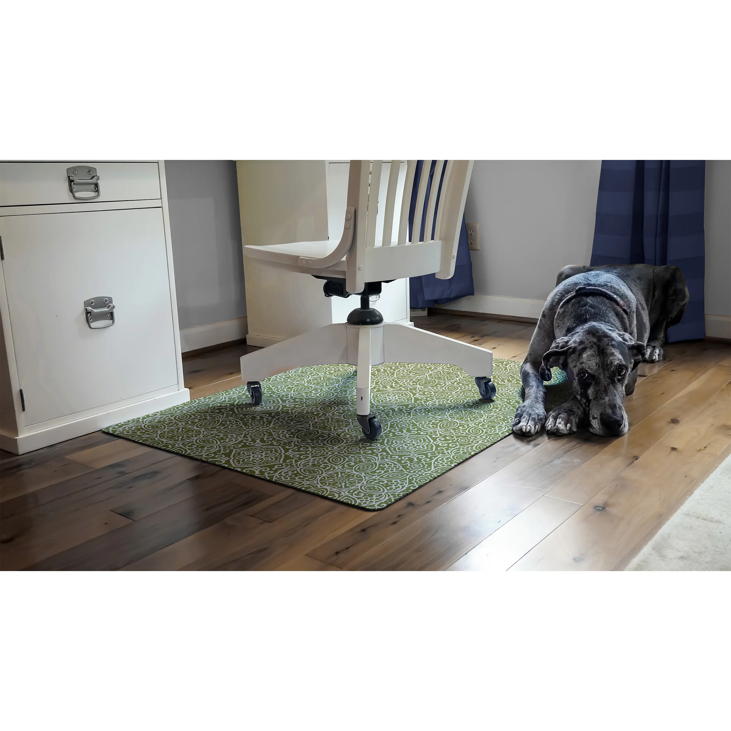 Bungalow Flooring 3‑ft X 4‑ft Sage Polyester Rectangular Indoor Decorative Chair Mat 2285540034