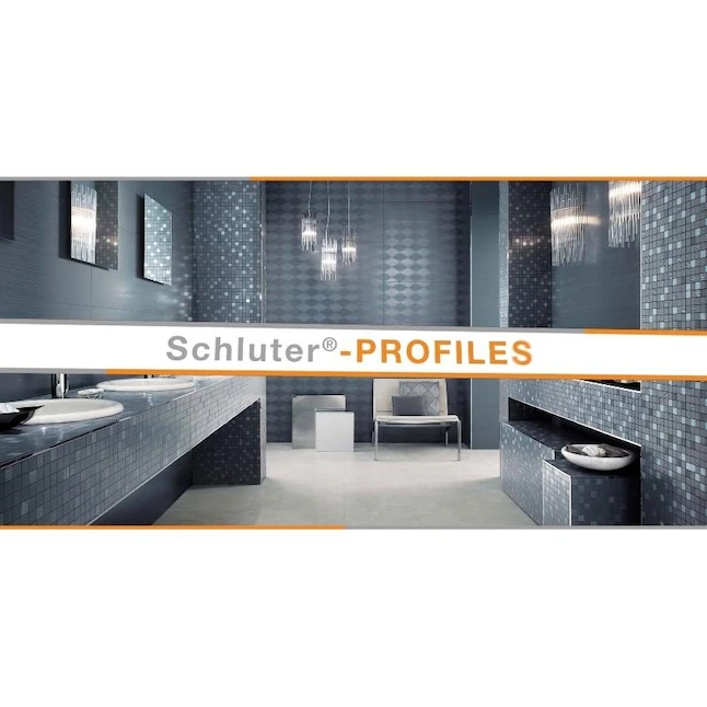 Schluter Systems Rondec 0.313-in W X 1-in L Polished Chrome Anodized Aluminum Outside Corner Tile Edge Trim E2l/ro80acg