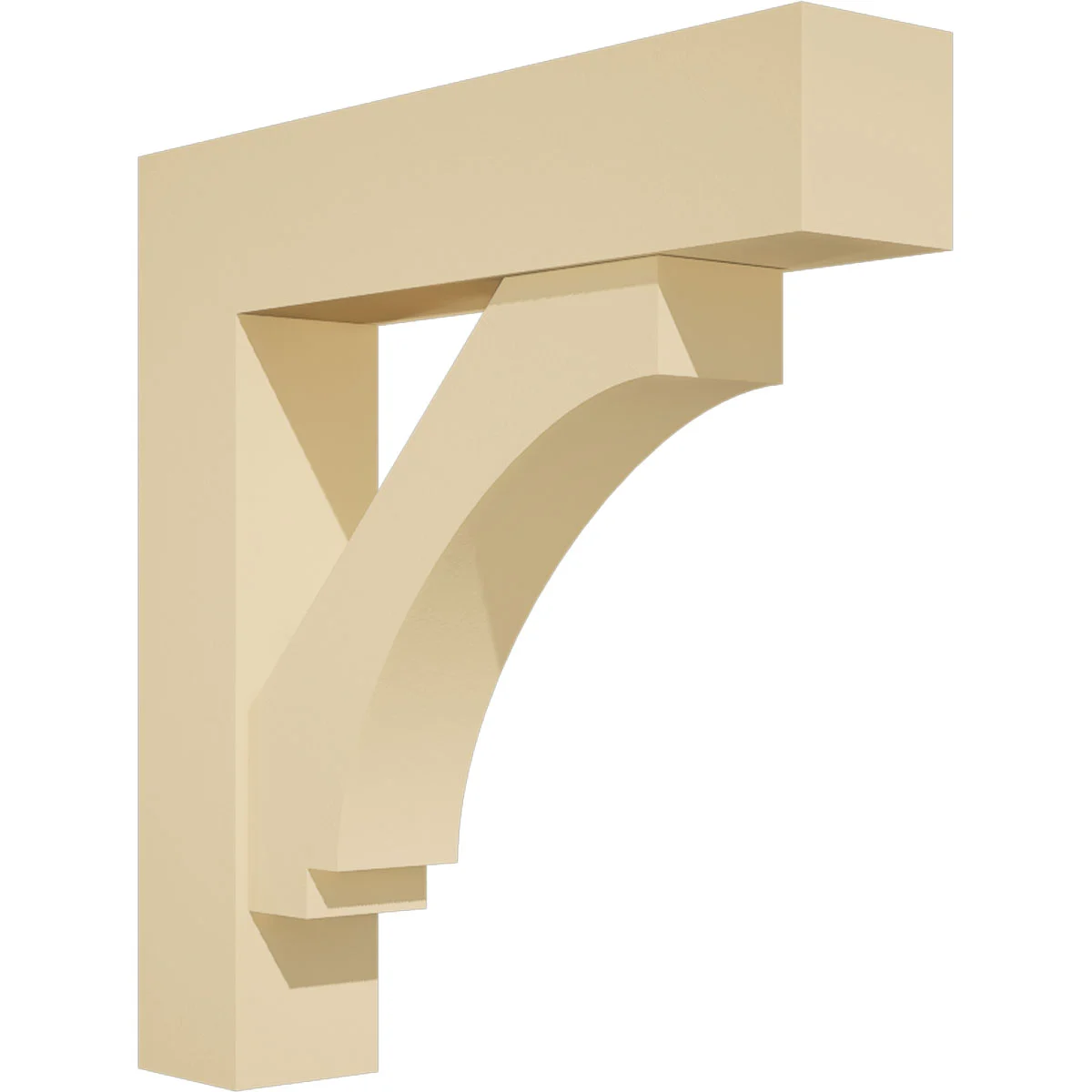 3"w X 16"d X 16"h Standard Imperial Signature Urethane Bracket With Block Ends, Primed Tan