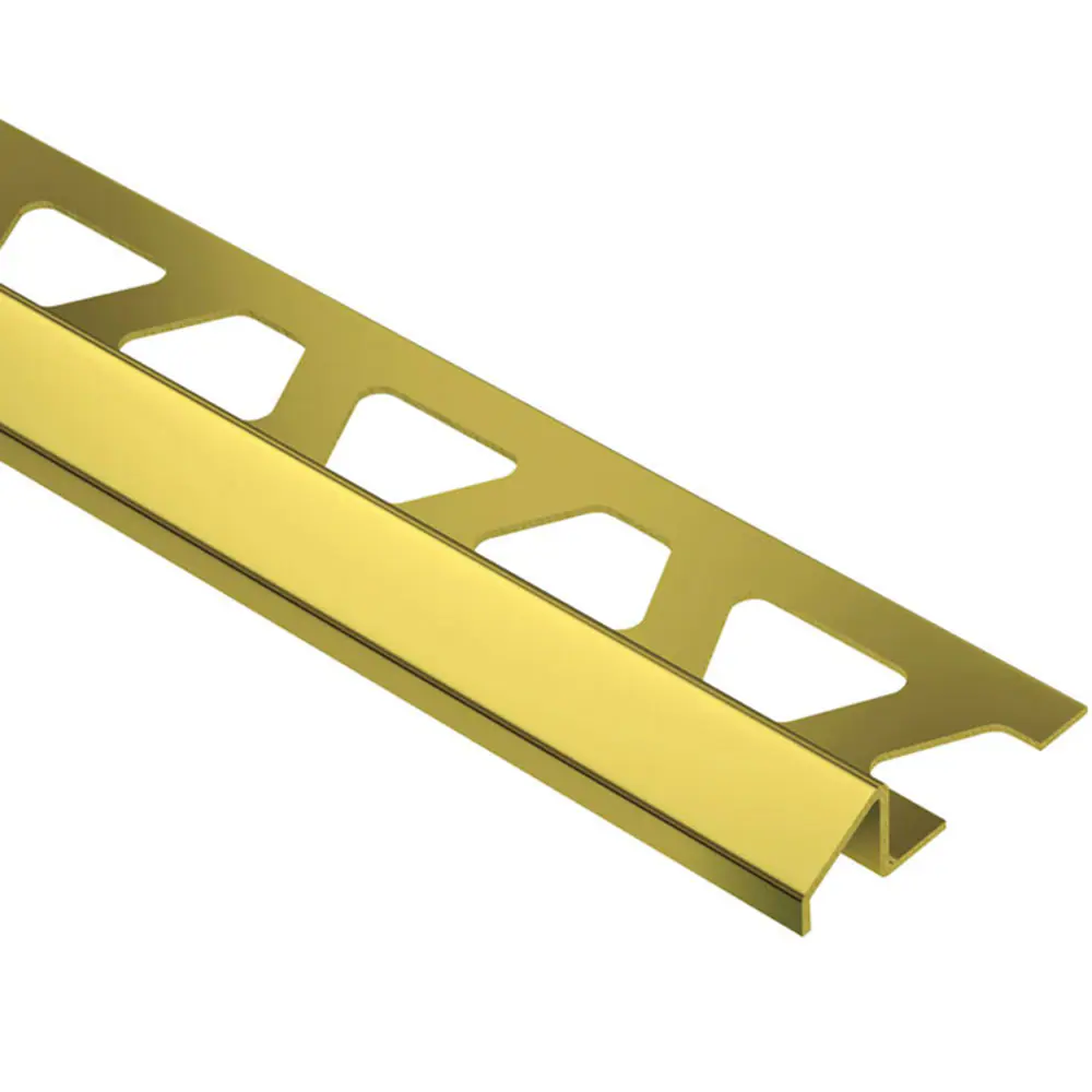 Schluter Systems Reno‑u 0.313‑in W X 98.5‑in L Solid Brass Reducer Tile Edge Trim Mu80