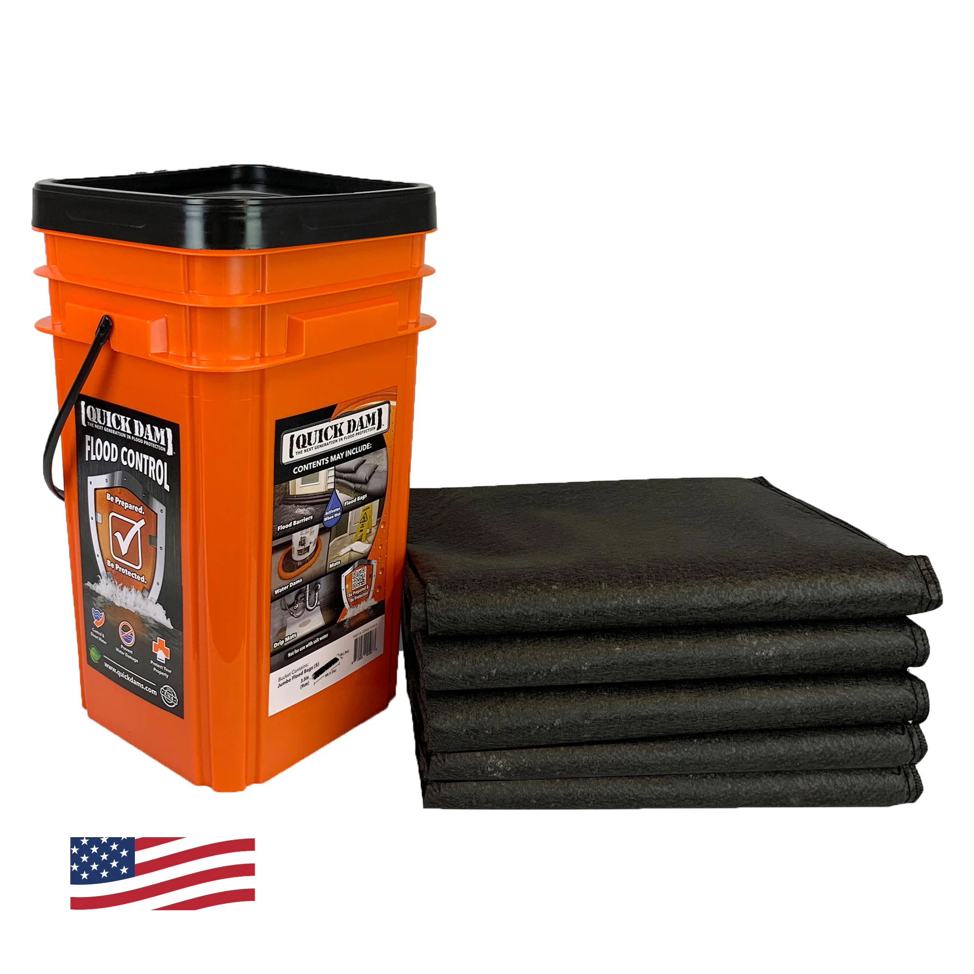 Quick Dam 12 In. X 48 In. X 3.5 In. Grab And Go Jumbo Flood Bag Water Bucket