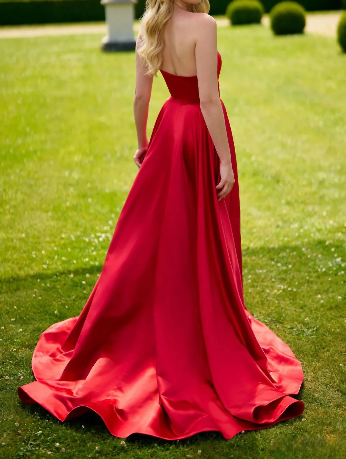 Stunning Strapless Satin Ball Gown