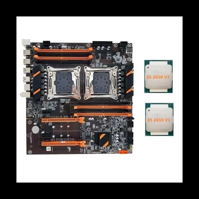 X99 Dual Cpu Motherboard Support Ddr4 Ecc Memory Maximum Support 256g Lga2011 Motherboard With 2xe5 2650 V3 Cpu