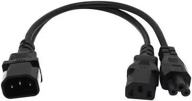 Iec 320 C14 Male Plug To 2xc13 C5 C7 C13 Female Y Type Splitter Power Cord,c14 To 2ways C13 Power Adapter Cable 250v/10acable(pw-036)