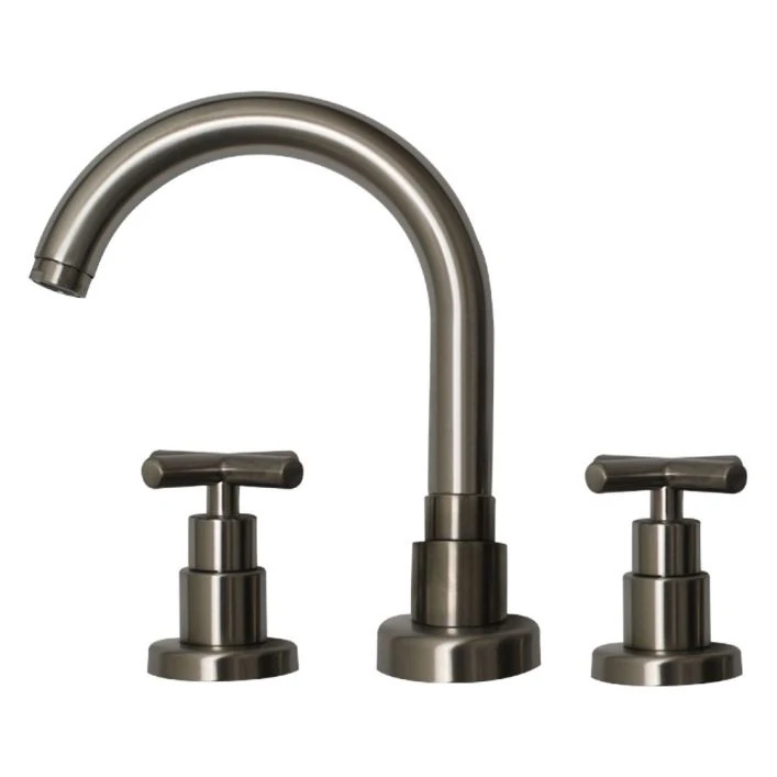Luxe Widespread Lavatory Faucet With Tubular Swivel Spout