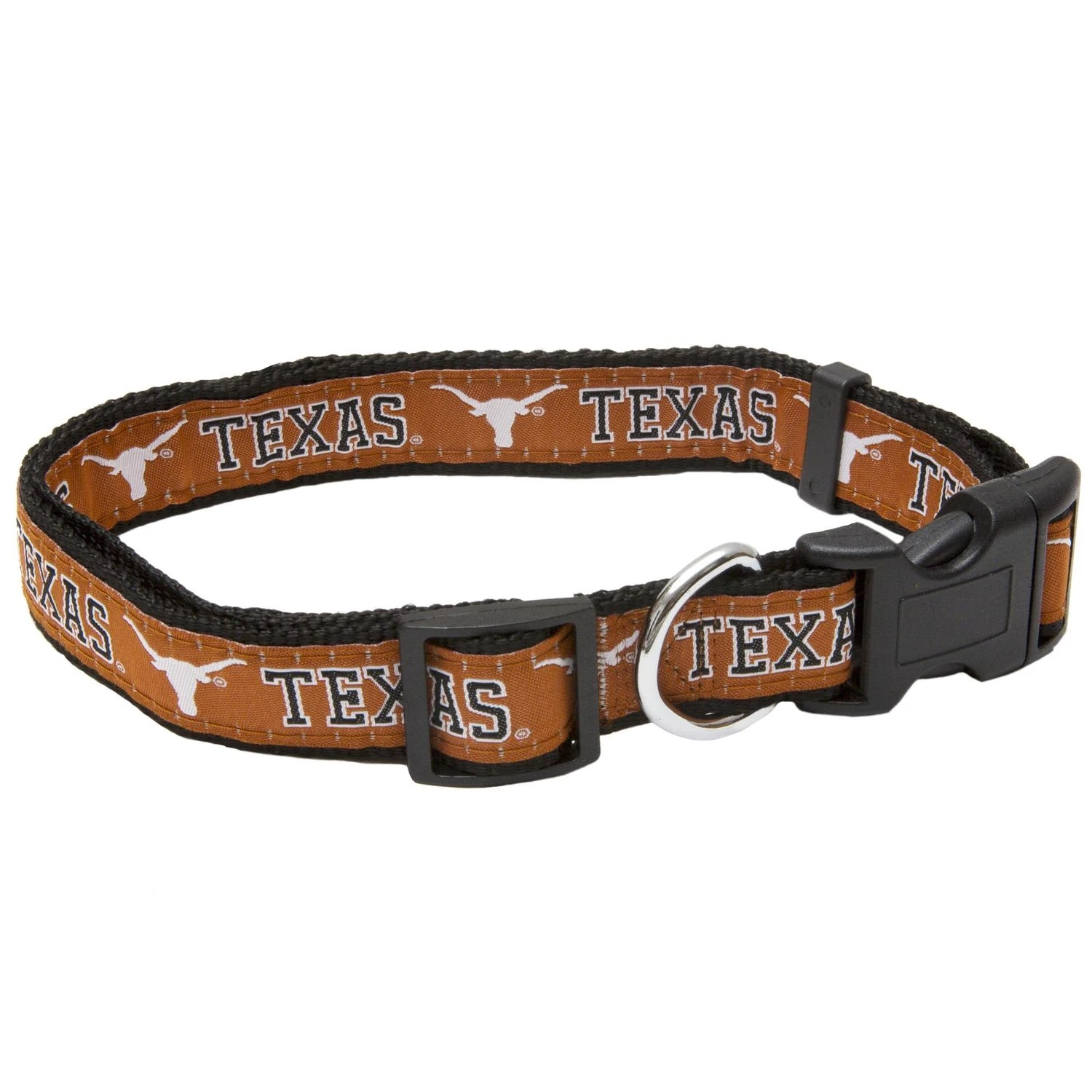 Texas Longhorns Nylon Dog Collar Large