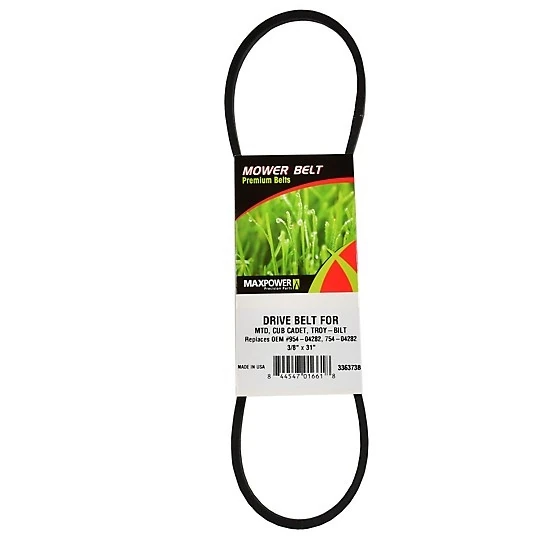 Maxpower Drive Belt For Mtd, Cub Cadet And Troy-bilt Mowers, Replaces Oem Numbers 754-04282, 954-04282 And 336373b