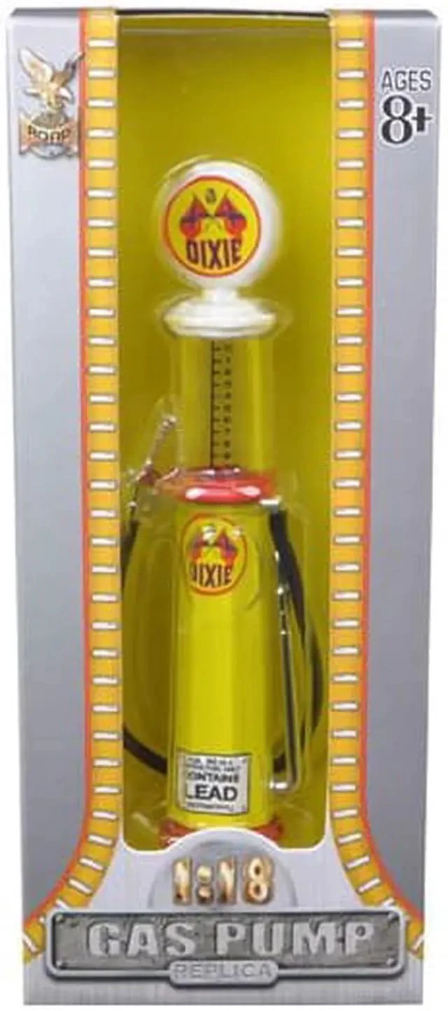 Dixie Gasoline Vintage Gas Pump Cylinder 1/18 Diecast Replica