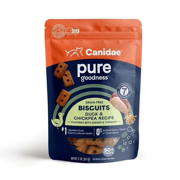 Canidae Grain Free Pure Heaven Biscuits With Duck And Chickpeas Dog Treats