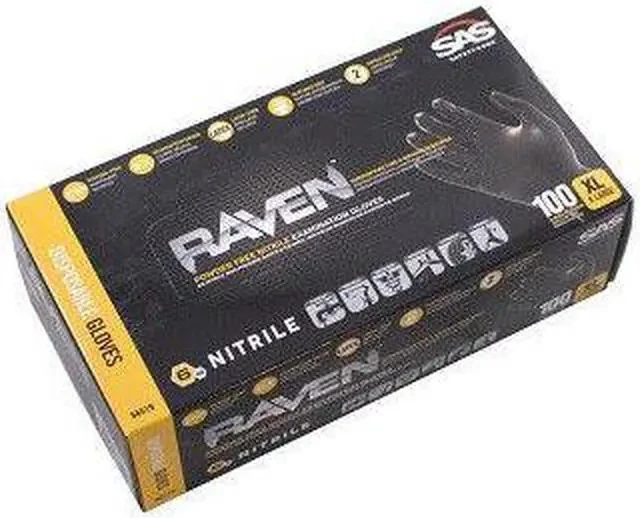 Raven Powder-free Disposable Nitrile Gloves
