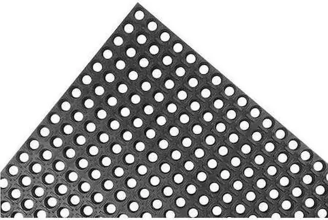 Antifatigue Mat, Rubber, Mini-diamond Studded Top, 3 Ft W X 5