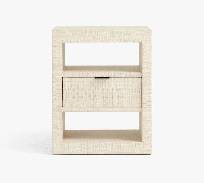 Open Box Cape Woven Mini Nightstand 20 White Wash