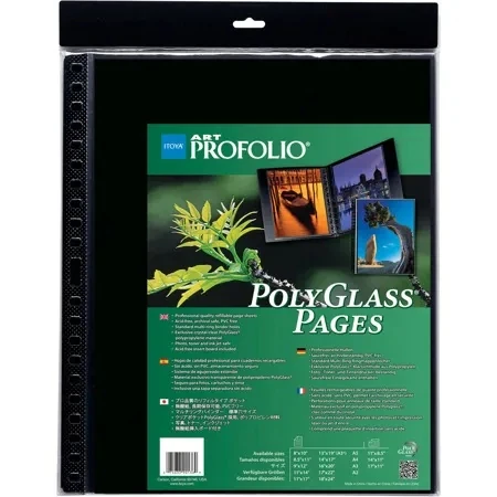 Itoya Art Profolio 9x12in Clear Pages, 10 Pages Pack