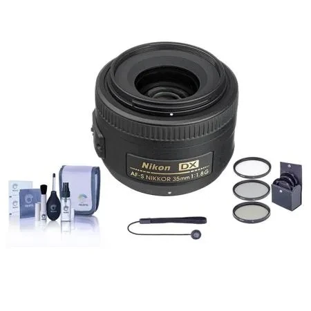 Nikon 35mm F/1.8g Af-s Dx Af Nikkor Lens,usa Warranty With Free Accessory Bundle 2183 K
