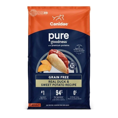 Canidae Pure Grain Free Lid Dry Dog Food Duck & Sweet Potato, 1 Each/4 Lb