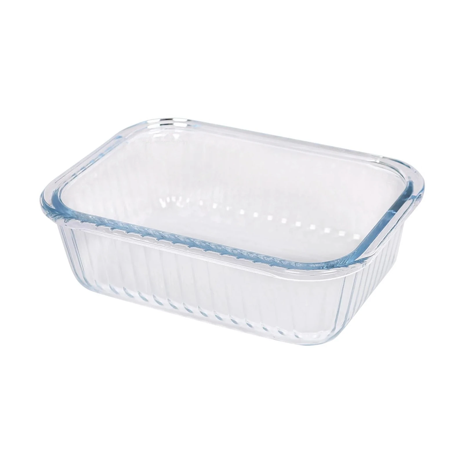 Optical Rectangular Glass Cake Dish - 20cm X 15cm