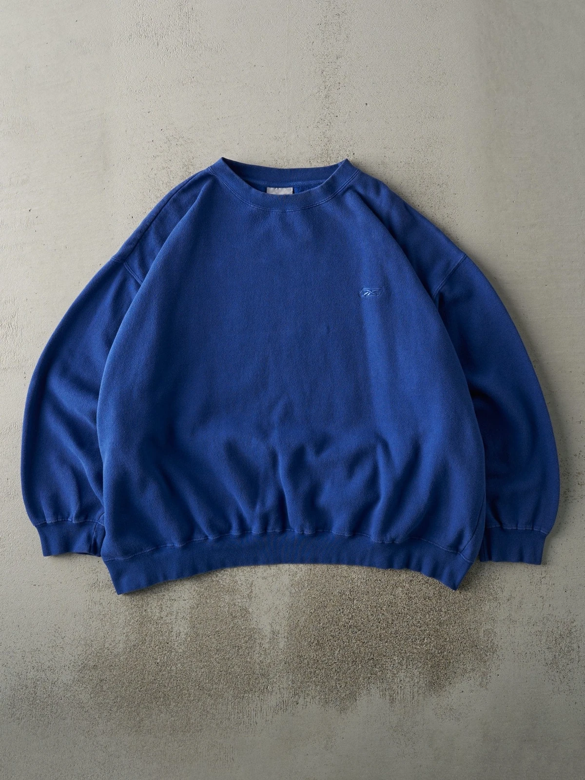 Vintage Y2k Blue Embroidered Reebok Crewneck (xxxl)
