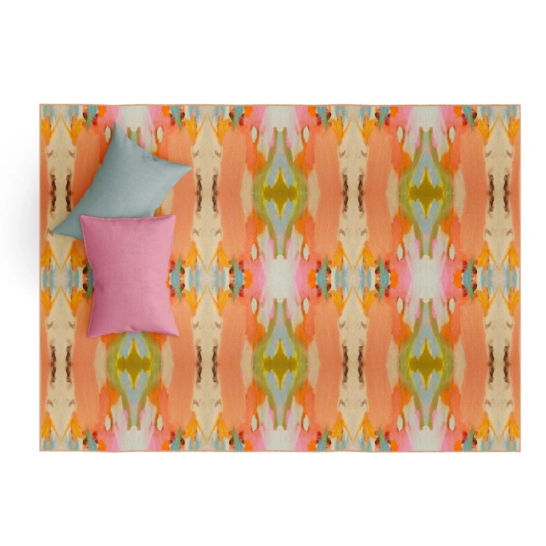 Under The Sea Orange Floor Mat
