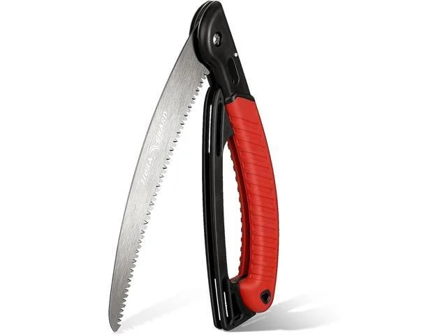 Flora Guard 10-inch Folding Hand Saw, Heavy Duty Pruning Saw With Multi-level Razer Teeth For Wood Cutting, Tree Trimming, Professional Camping Gardening Tools