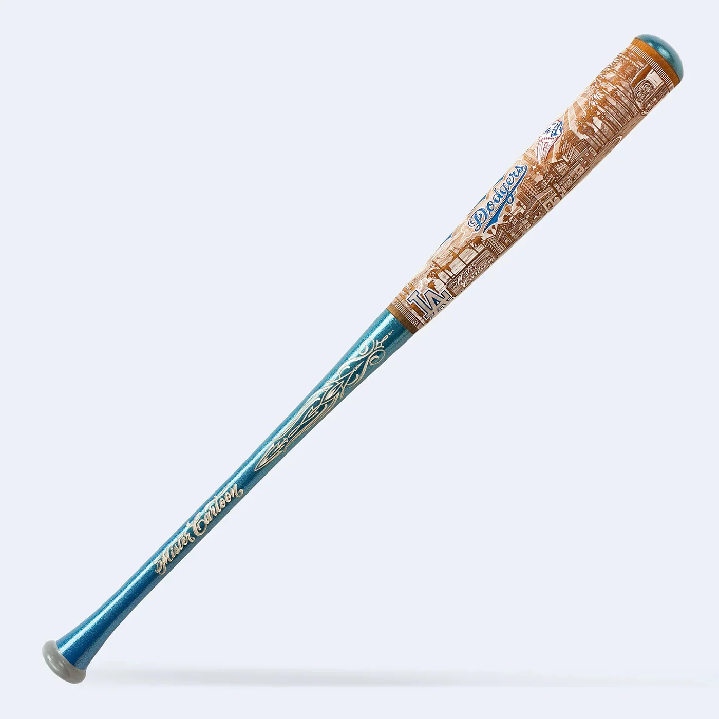 Premium Mister Cartoon X Pillbox Mural Bat - Los Angeles Dodgers (mlb)