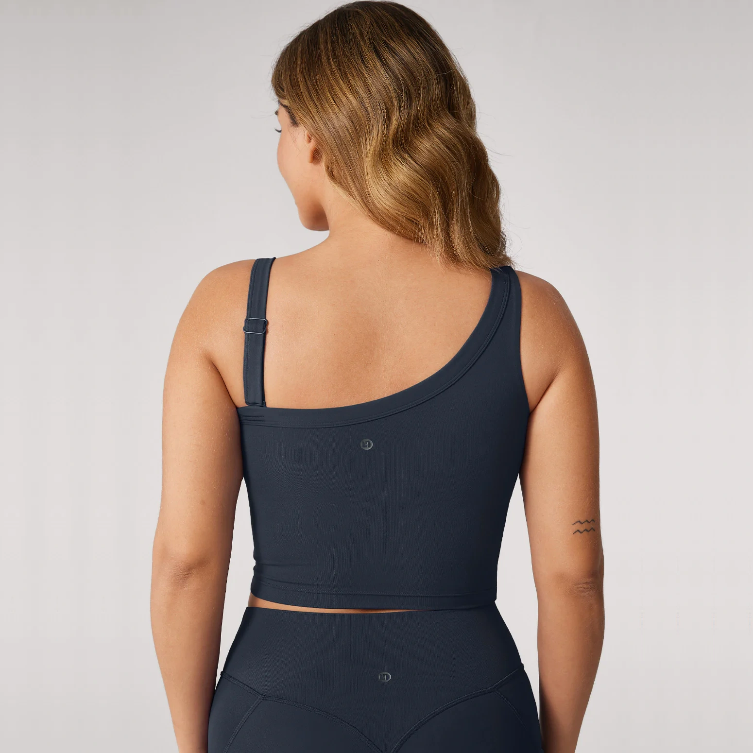Hugcurve One Shoulder Longline Sports Bra - Black/l