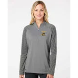 Troy Sting Adidas - Women's Stripe Block Quarter-zip Pullover Embroidery