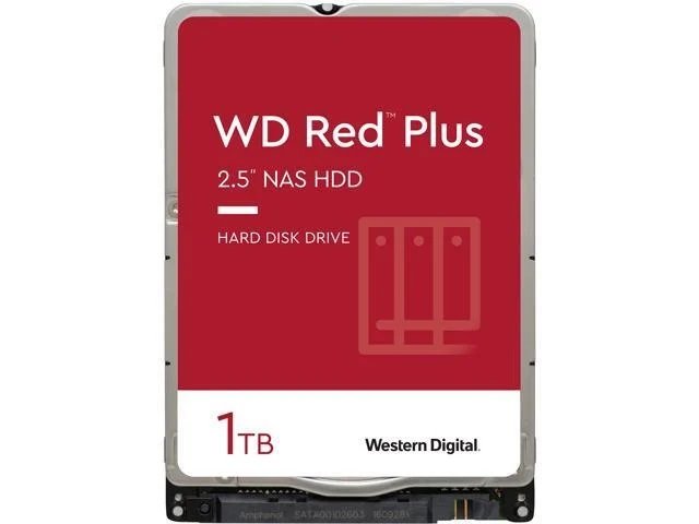 Wd Red Plus 1tb Nas Hard Disk Drive - 5400 Rpm Class Sata 6gb/s 16mb Cache 2.5 Inch - Wd10jfcx