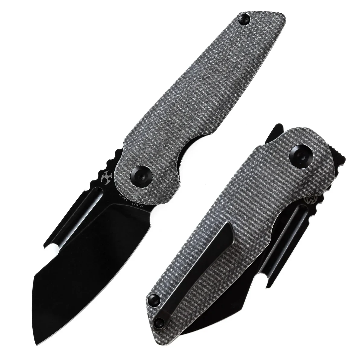 Kansept Rafe Flipper Knife Black Micarta Handle (2.6'' Cpm-s35vn Blade) 4t5 Design-k2048a2