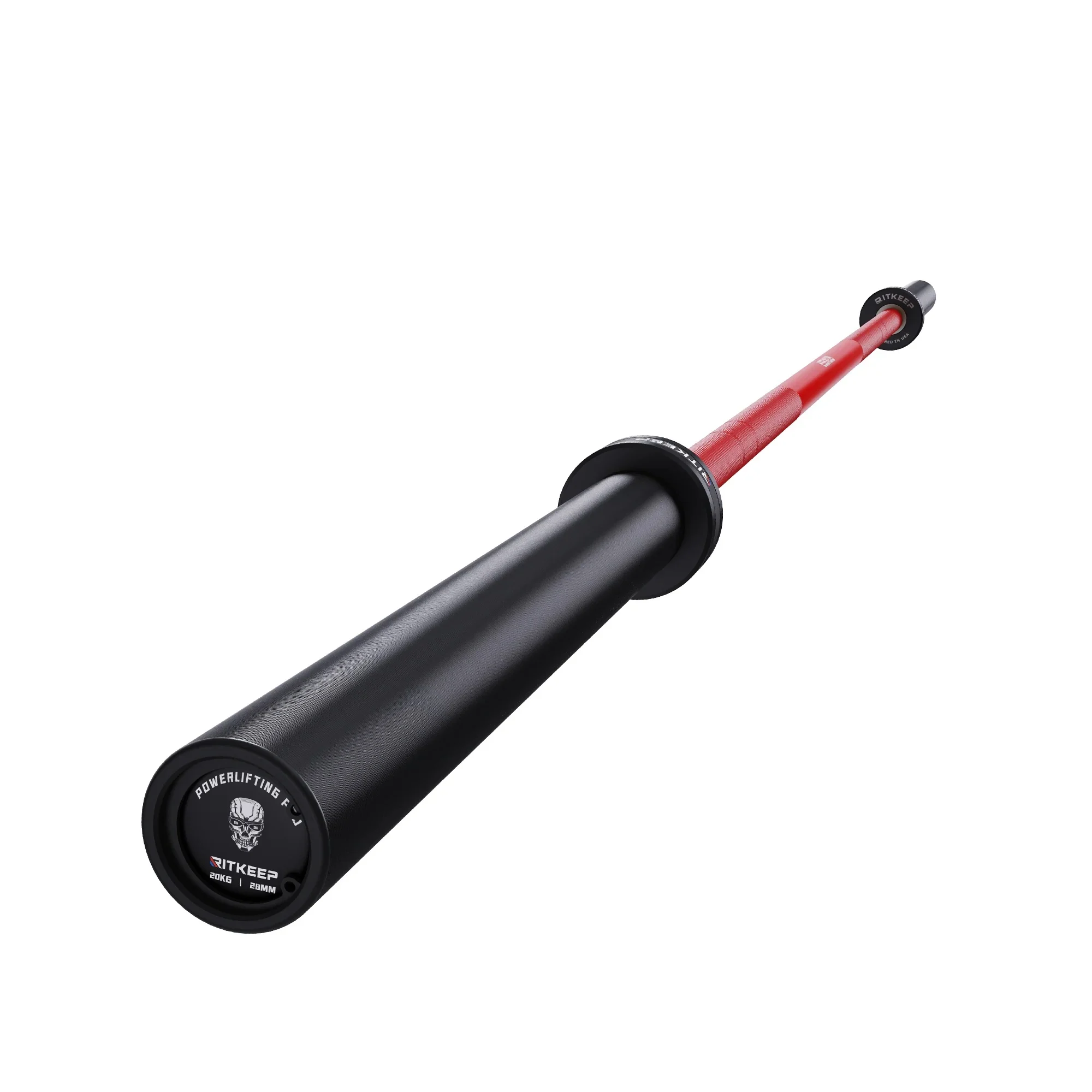 Ritkeep 7ft Olympic Barbell Powerlifting Bar - Red/700 Lb