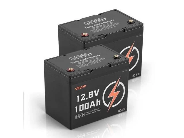 Vevor 2 Pack 12v 100ah Deep Cycle Lifepo4 Battery Bms Lithium Iron Phosphate Battery