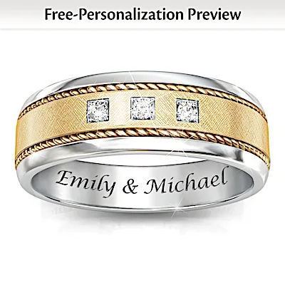 Timeless Love Personalized Men's Diamond Ring