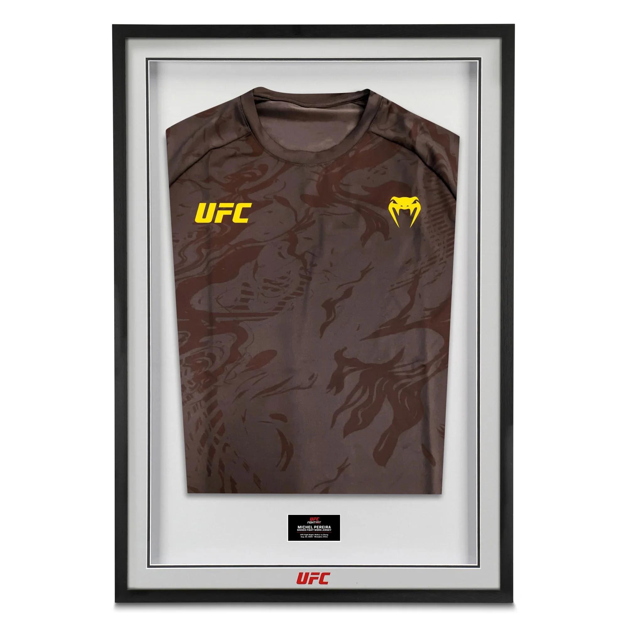 Michel Pereira Signed 1-of-1 Fight Worn Jersey Ufc Fight Night: Walker Vs Zhang