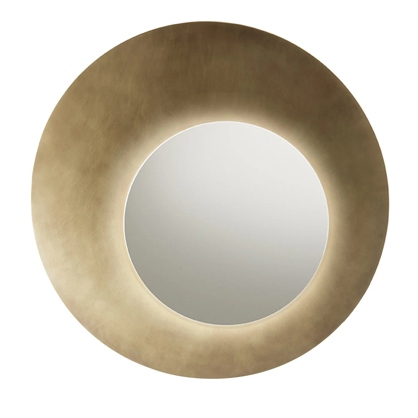 Brame Brass Wall Mirror With Led Light By R&d De Castelli