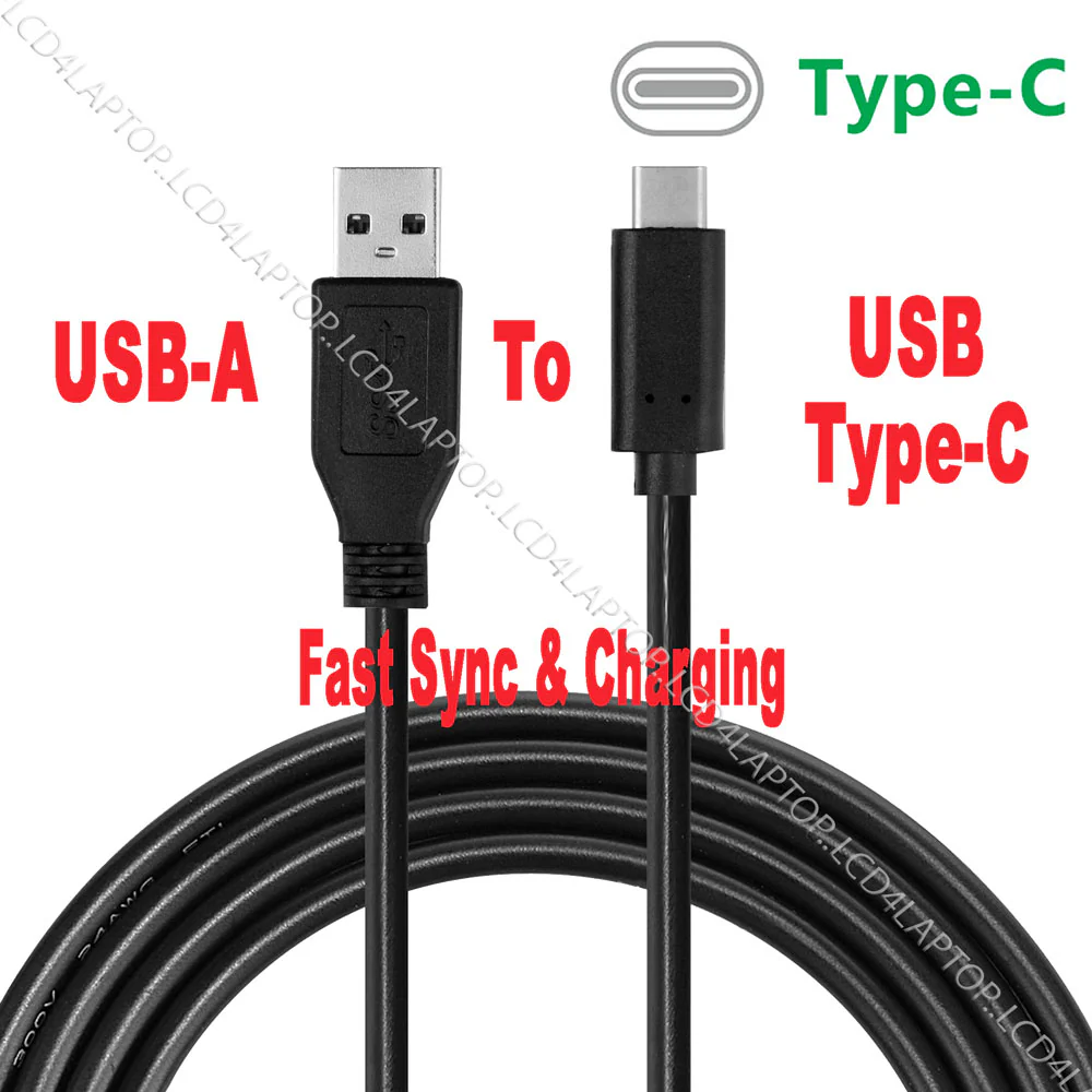 For Samsung Galaxy S10e Galaxy S8 Type C Usb-c Sync Charger Charging Cable Lead - Black/1m