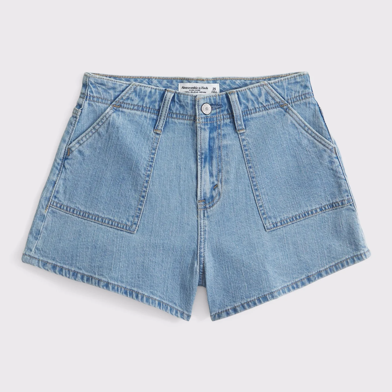 Women's High Rise Linen-blend Denim Short