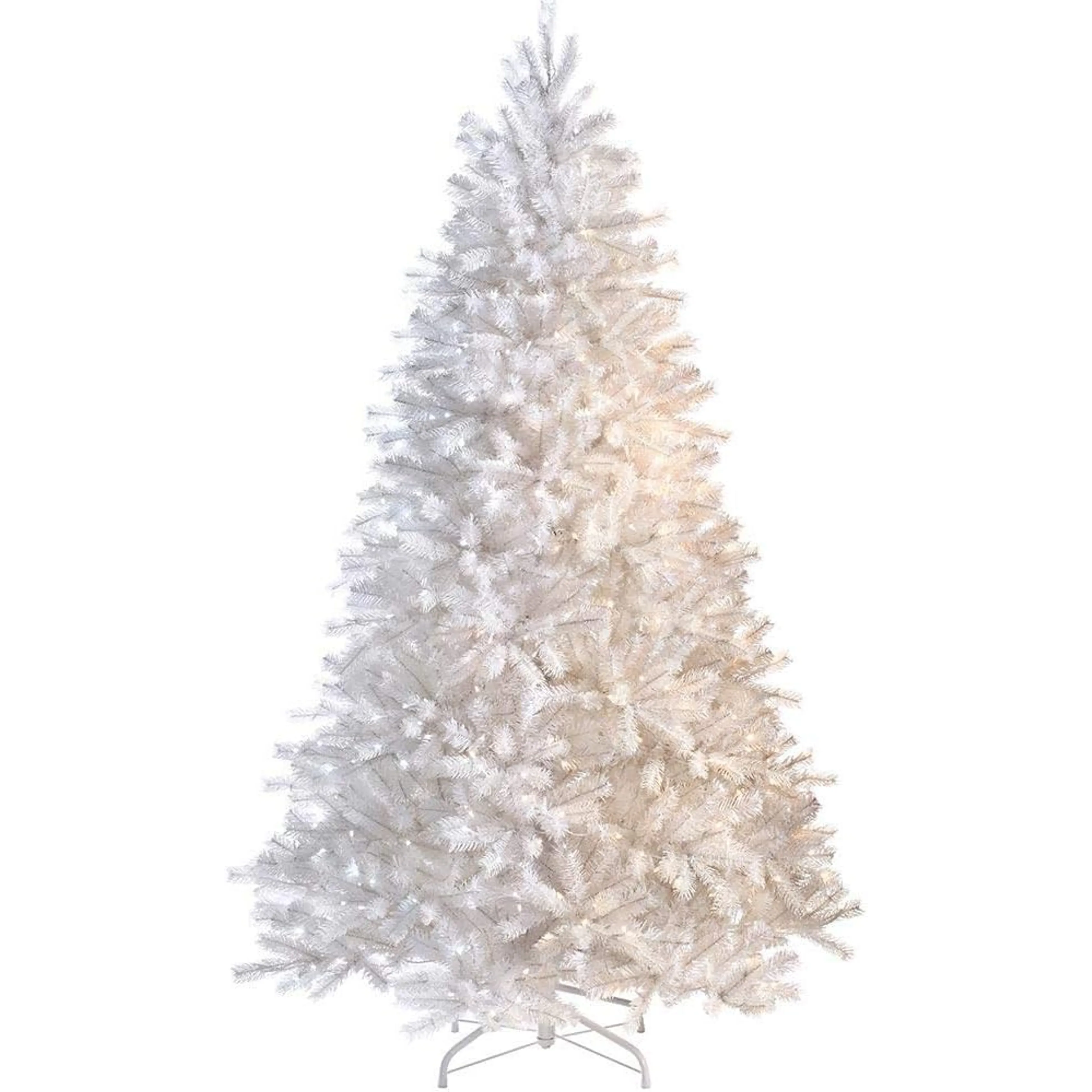 4ft Prelit White Alaskan Pine Christmas Tree Warm White Leds