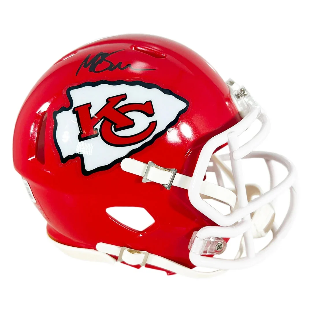 Mike Danna Signed Kansas City Chiefs Speed Mini Football Helmet (beckett)