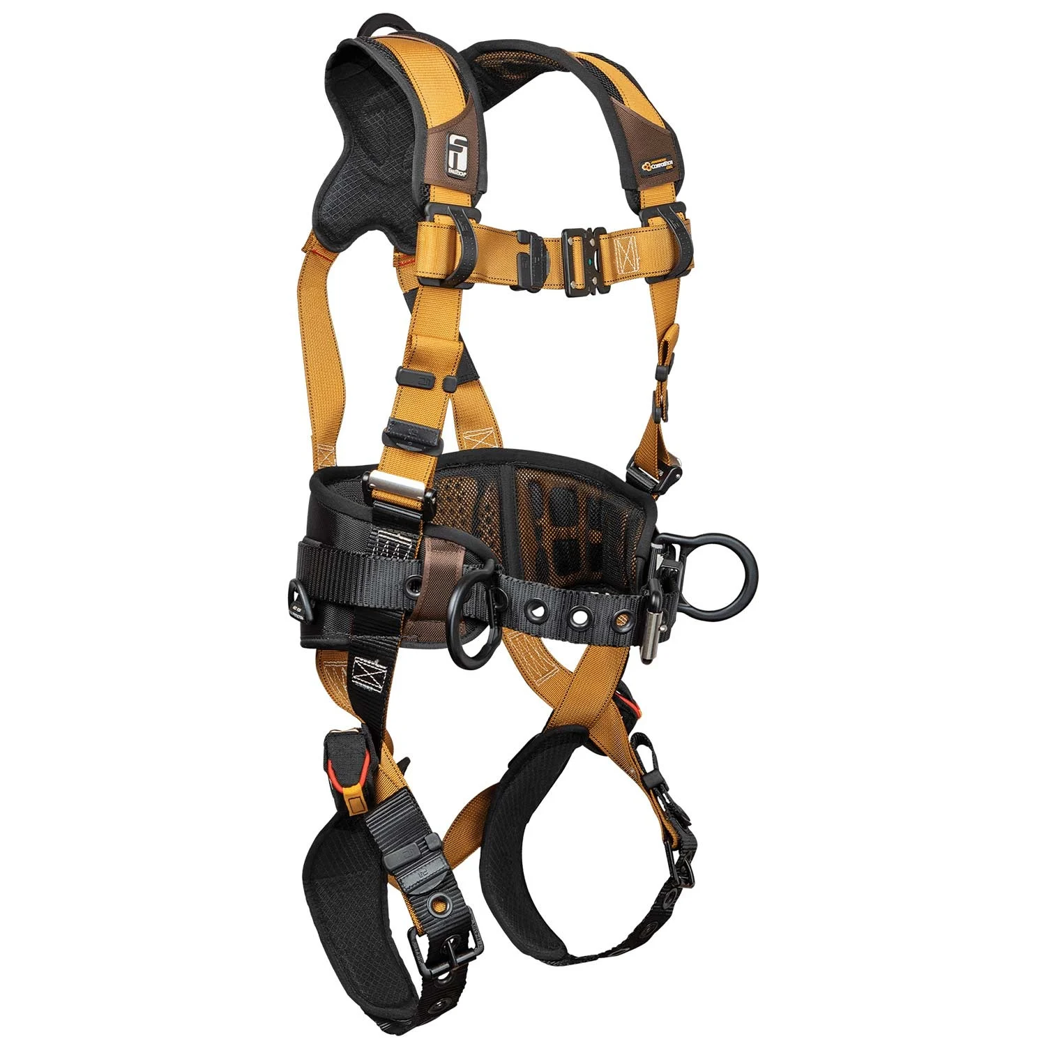 Falltech Comfortech Gel Full-body Construction Harness W/ Trauma Straps | Belted | M | 7081bm
