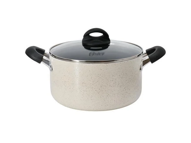 Oster Clairborne 6 Quart Aluminum Nonstick Dutch Oven With Lid In Sand