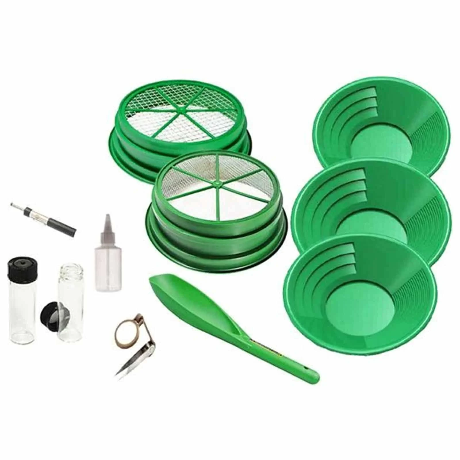 Terrax 11 Pc Gold Panning Set W/ Glass Vials & Tweezers
