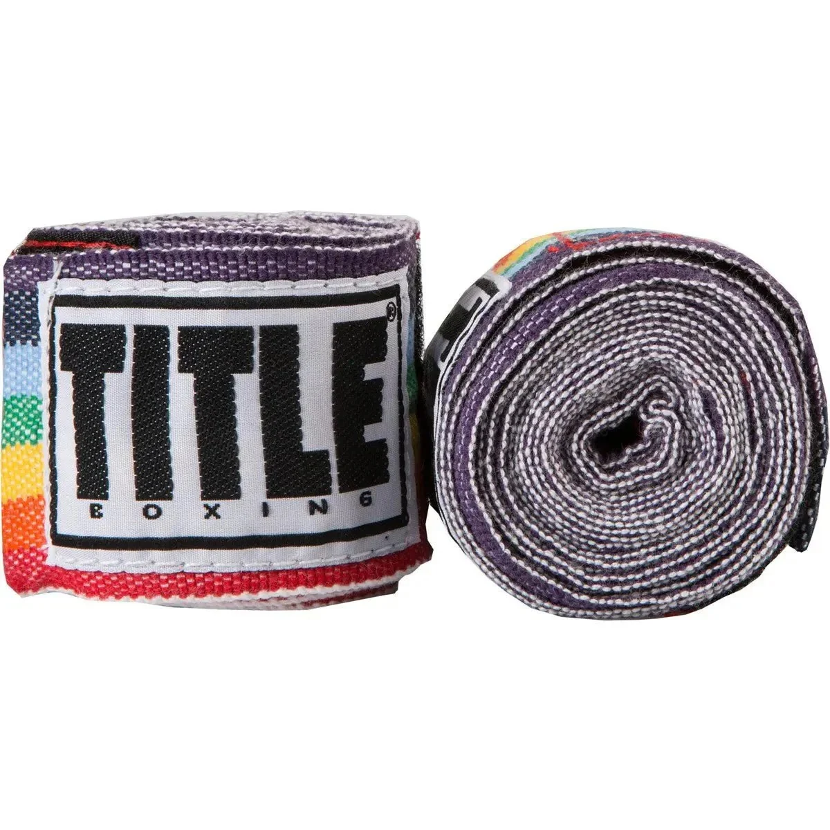 Title Boxing 180" Semi Elastic Mexican Handwraps - Rainbow