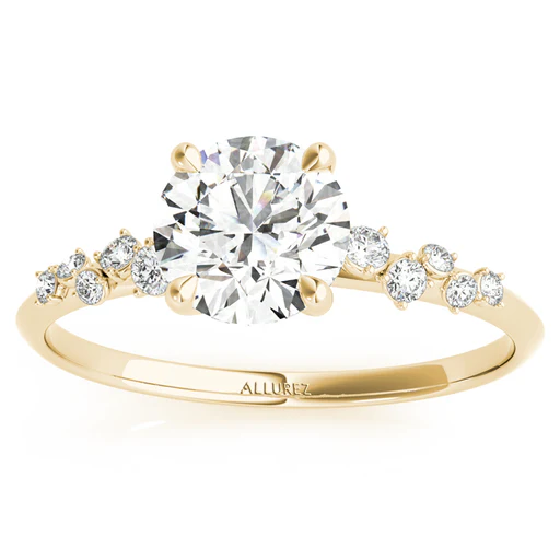 Diamond Scatter Engagement Ring 18k Yellow Gold (0.13ct)