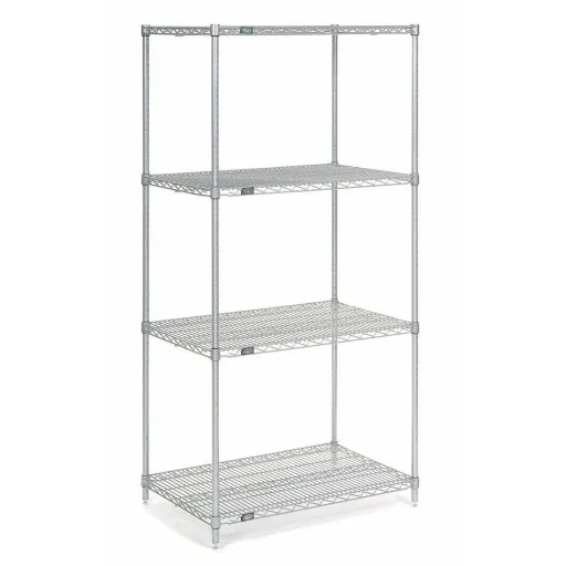 Wire Shelving Unit, 74"h X 48"w