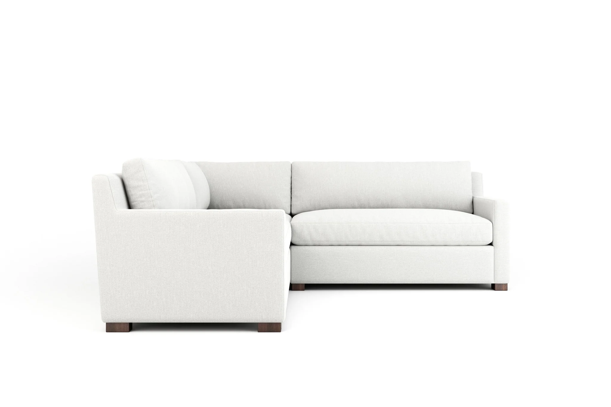 Sacramento Corner Sectional (108" X 108",corner On Left,37") - Performance/foam & Fiber Package/stained Walnut