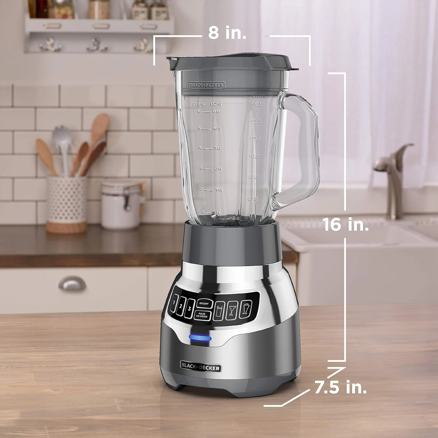 Black+decker Powercrush Digital Blender Bl1300dg-p (stainless Steel)