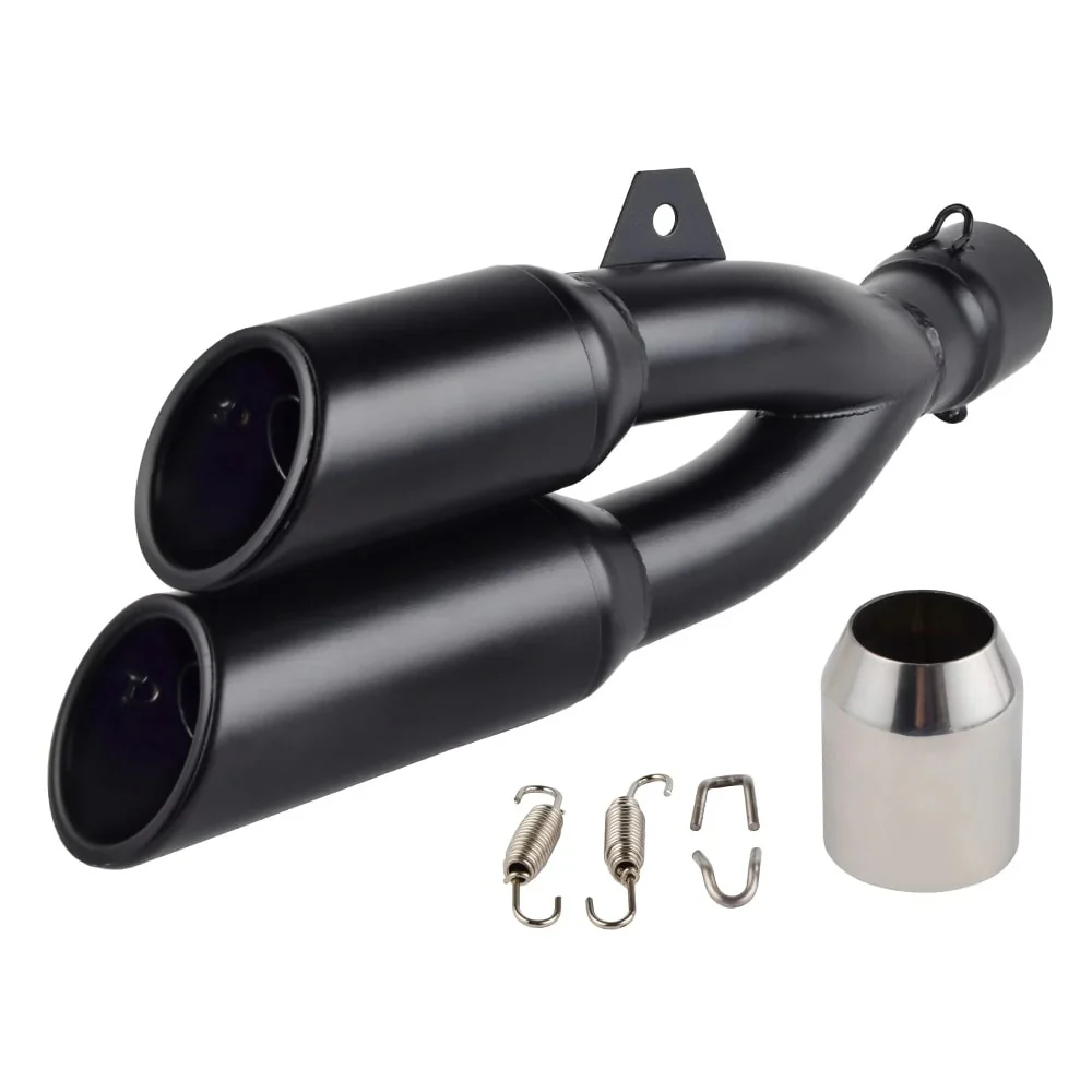 Exhaust Pipe Slip On Muffler 38-51mm Dual Outlet Gp