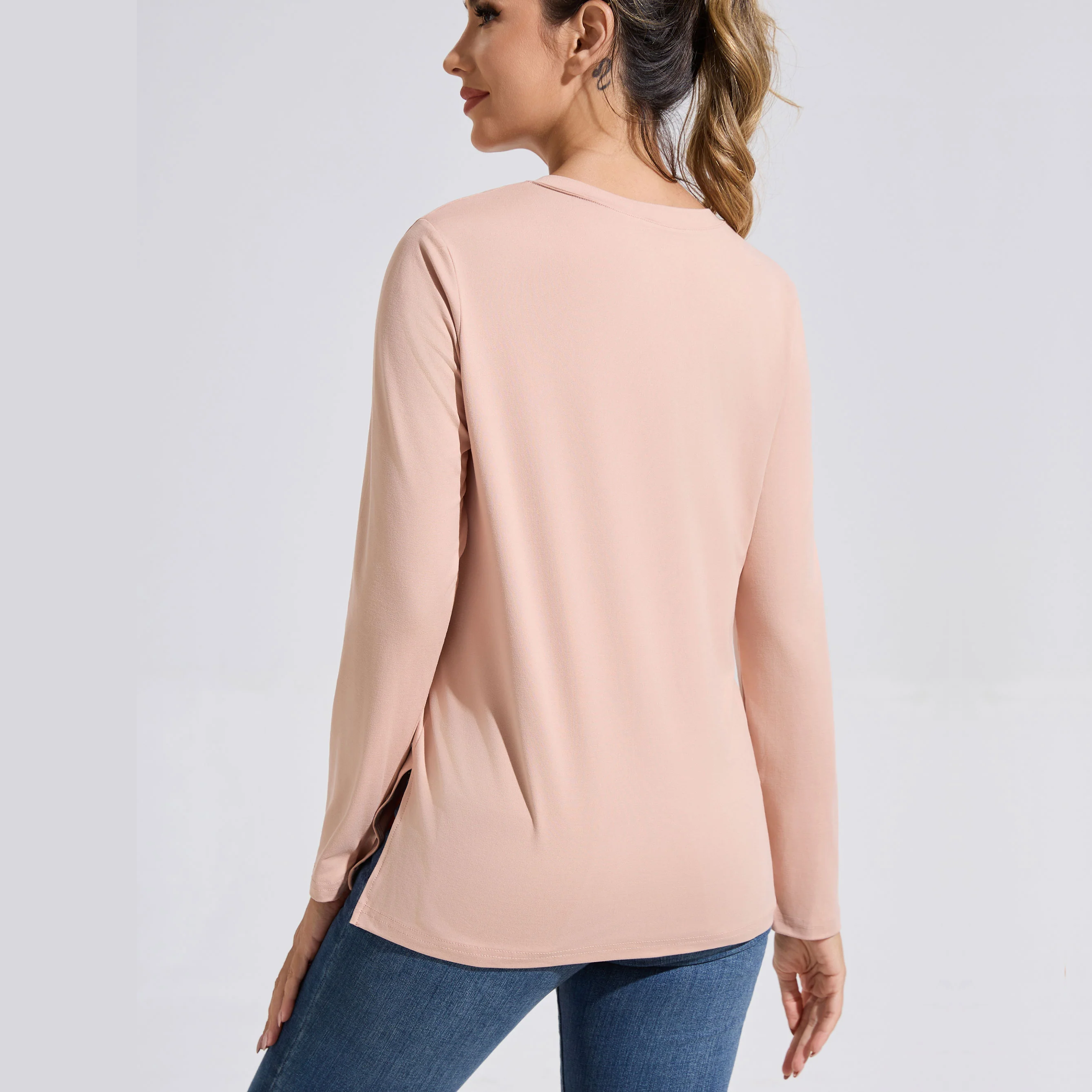 Showitty 3-pack Plus Size Fall Essentials – V-neck Loose Tees For Women, Soft & Flattering Everyday Tops