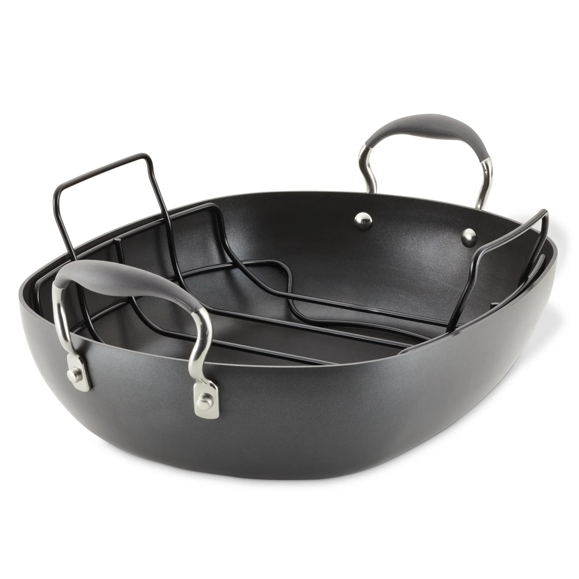 16-inch X 13-inch Hard Anodized Nonstick Roaster With Rack