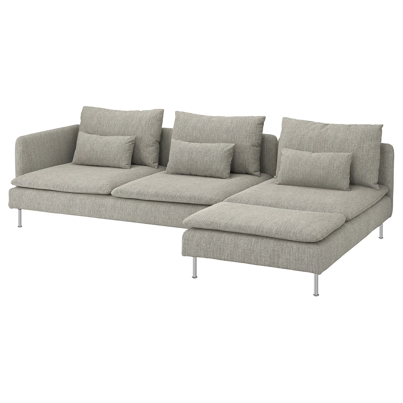 Söderhamn 4-seat Sofa - With Chaise Longue And Open End/viarp Beige/brown