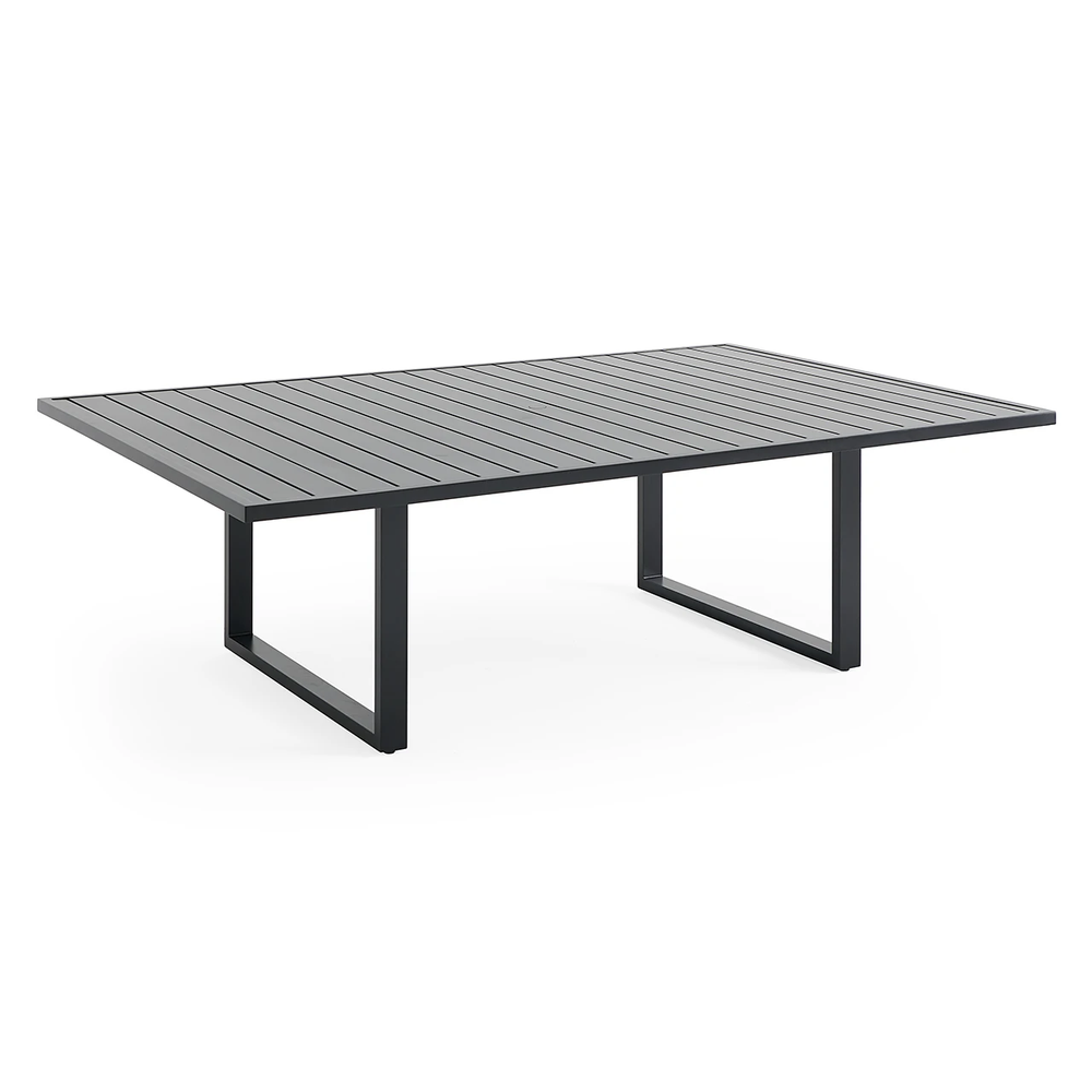 Chelsea Textured Black Aluminum 96 X 64 In. Dining Table